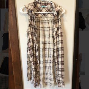 Urban Outfitters Other - Plaid fraid button down tunic!! Urban Outfitters Other - Plaid fraid button down tunic!!